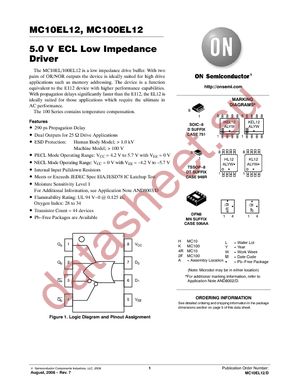 MC10EL12DTG datasheet  